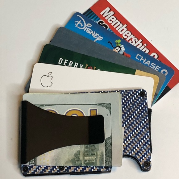 Carbon Fiber 3K RFID Slim Design Wallet Money Clip - Picture 4 of 7